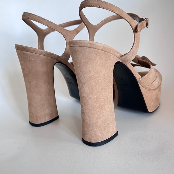 *SOLD* AUTH Saint-Laurent Candy 80 Bow Platforms - Picture 7 of 13